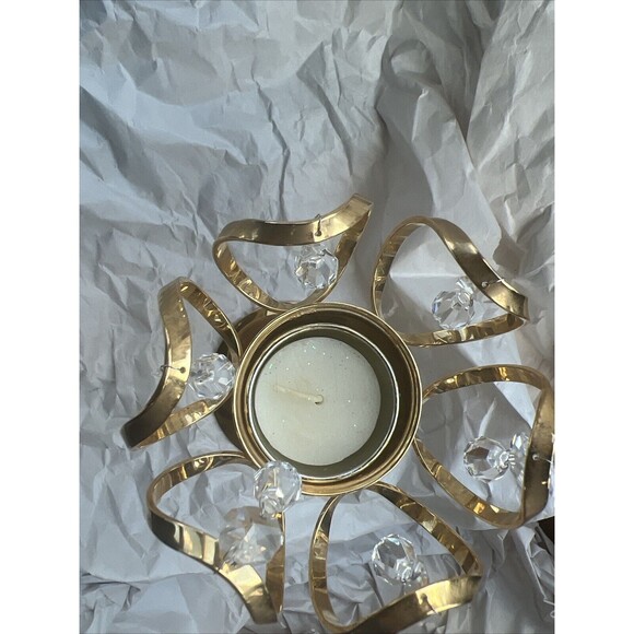 Weinfurtner Gold Plated Crystal Chandelier Candle Holder Brass Crystal Germany - Picture 9 of 9